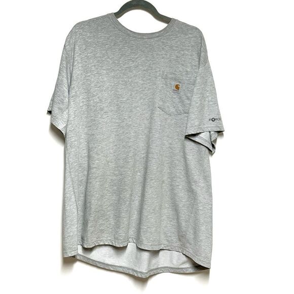 Carhartt Men's Force Relaxed Fit Midweight Short-Sleeve Heather Grey Tee Sz 2XL - Picture 2 of 6
